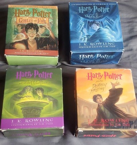 Harry Potter audio book Compact Disc sets 4-7.