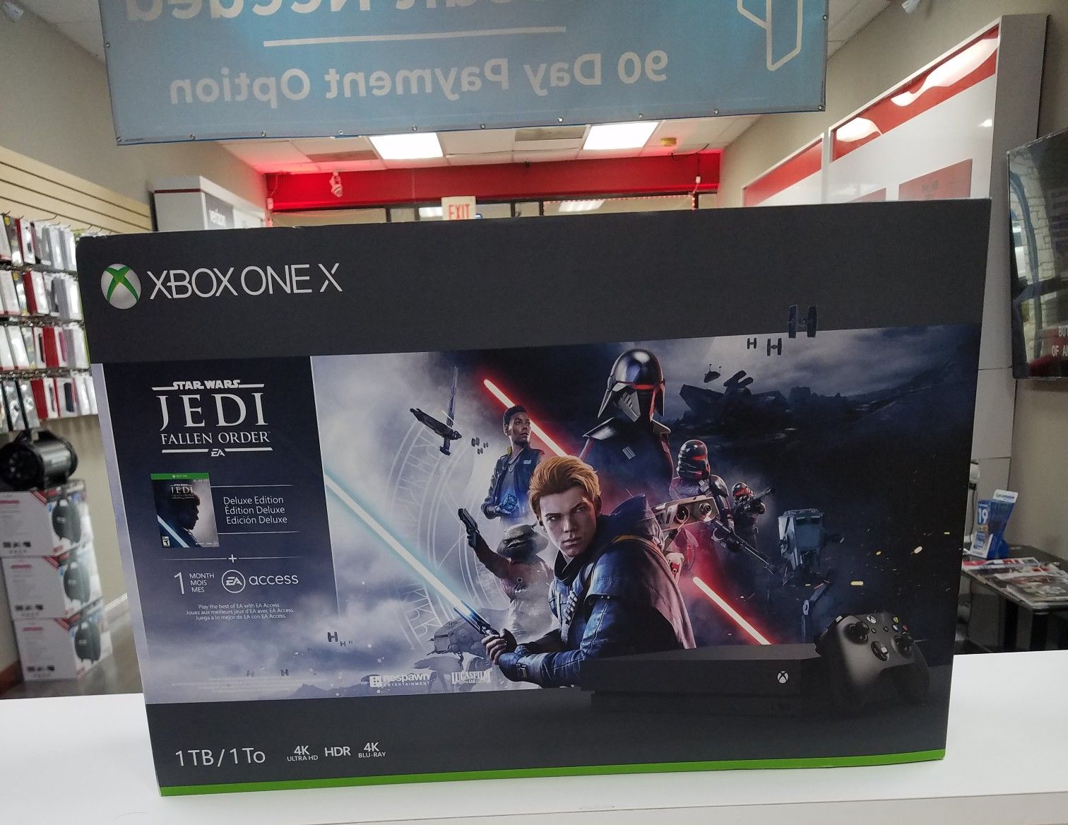 Brand New Xbox one X 1TB jedi fallen order bundle on finance with $50 down