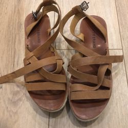 Strapped Lucky Brand Metallic Sandals