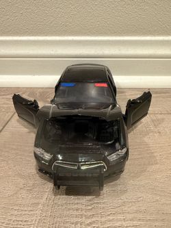 Black Die-Cast Police Car Toy Model