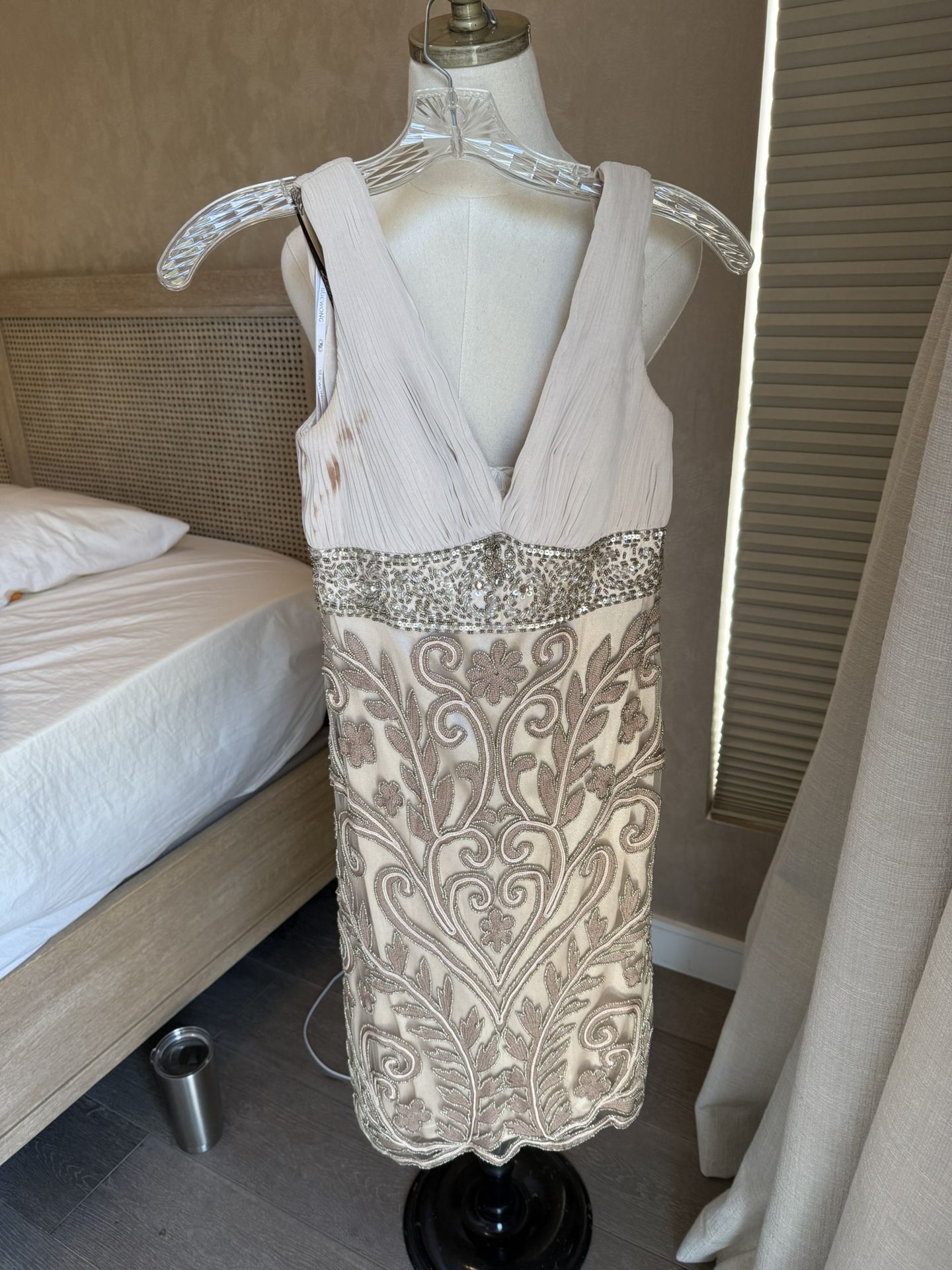 Sue Wong Embellished Brocade Dress