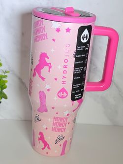 HydroJug 40oz Cowgirl Pink Traveler Tumbler