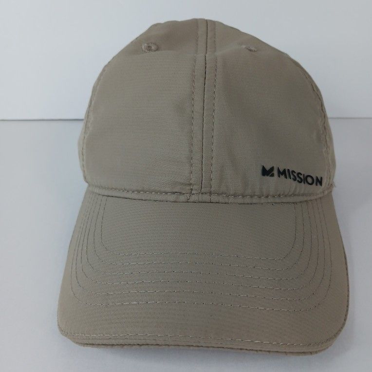 Mission Hydroactive Hat Cap Max Tan Wet to Cool Lightweight Adjustable Beige