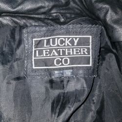 New Condition Lucky Brand Mens Leather Jacket 