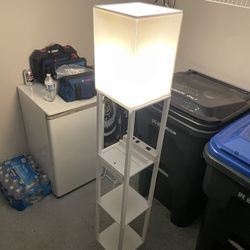 Dimmable Floor Lamp With 2 USB, 1 Drawer And Outlets 