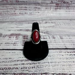 Vtg Ati Mexico Br Red Jasper Ring Statement Modernist Size 8 Please Read