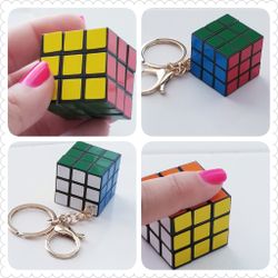 Totally 80's Rubix Cube Keychain