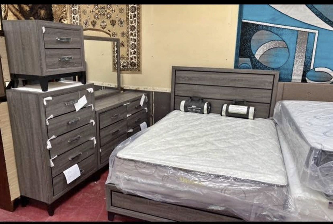 WOOD BED Grey Oak Color