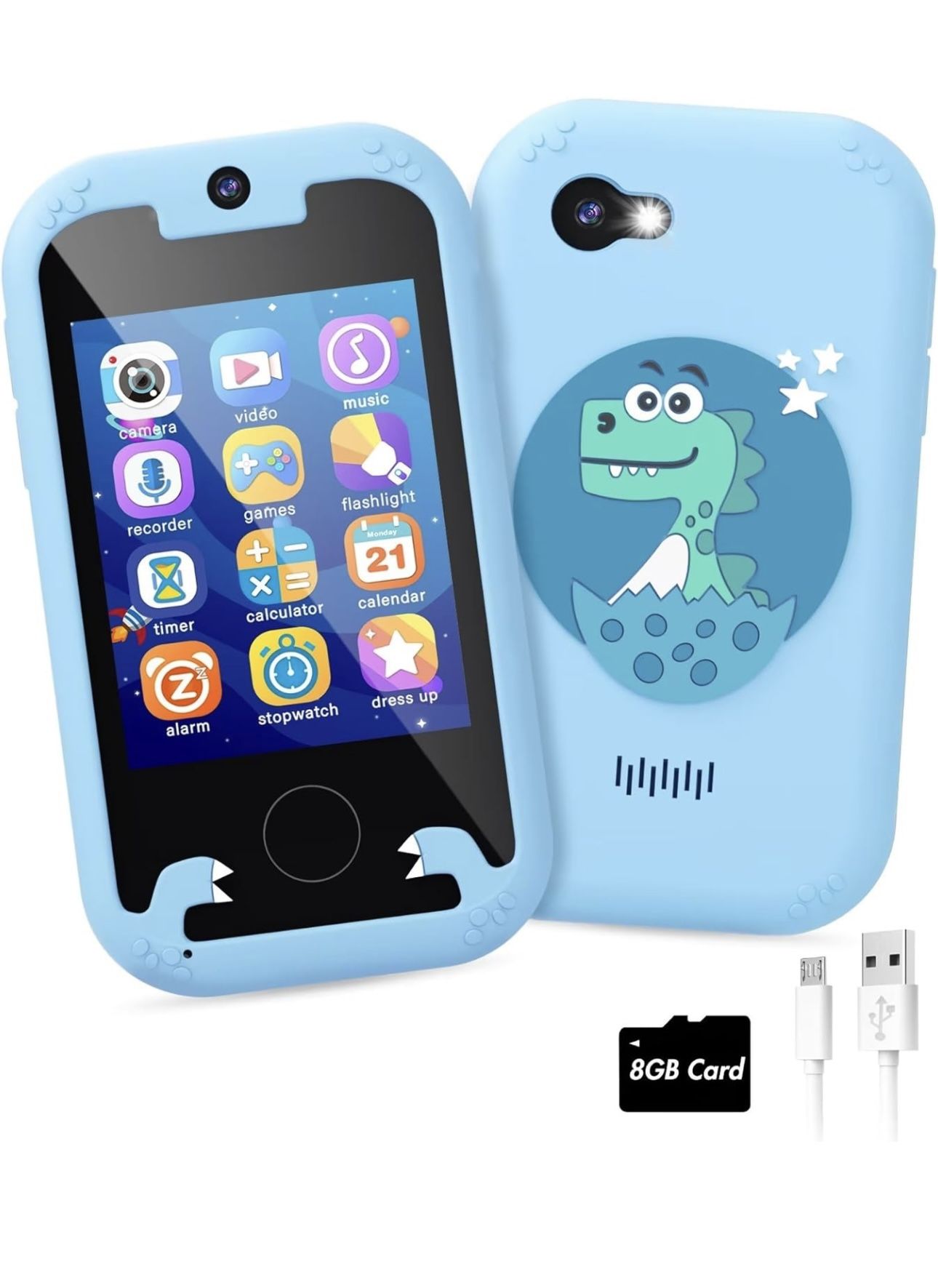 Dinosaur Toys for Kids 3-5 Toys for Boys Age 8-12 Kids Smart Phone Touchscreen Phone Learning Christmas Stocking Stuffers for Kids Birthday Gifts for