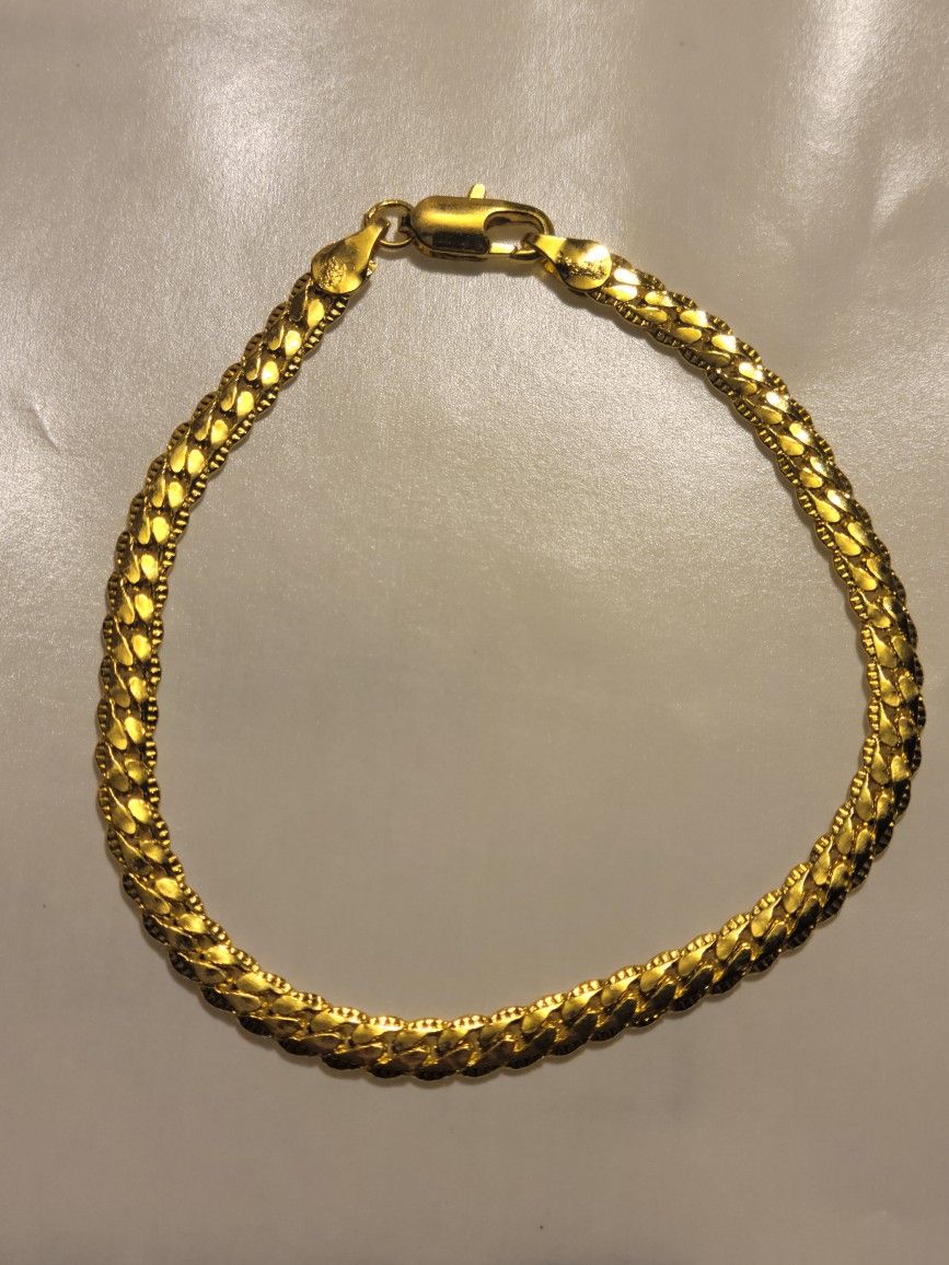 18k Gold Filled 8.5" Miami Cuban Diamond Cut Bracelet