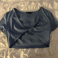 Light Blue Crop Top