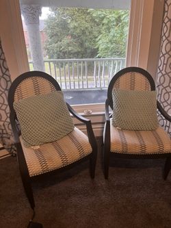 2 Custom Covered chairs 