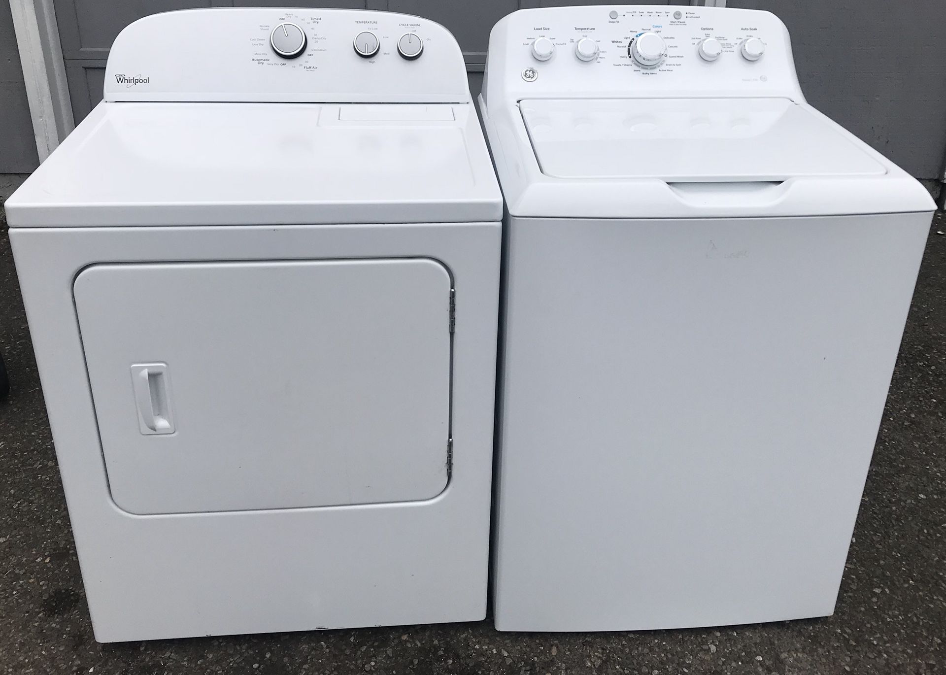 GE WASHER AND Whripool DRYER SET ELECTRIC ⚡️ 2017