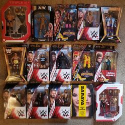 wwe. aew figures assortment 