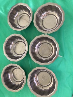 6 Stainless Steel Pudding Cup 4.5”