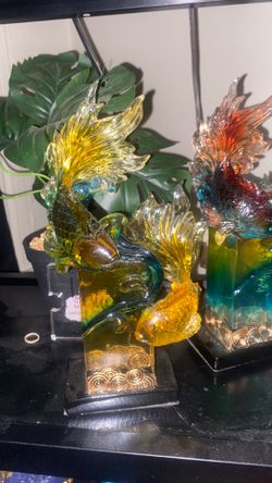 Beautiful fish statues