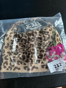 Von Dutch Originals Leopard Print Beanie
