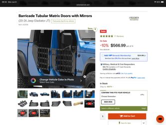 4 off-road door for Jeep Gladiator