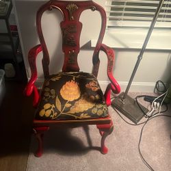 Set of 6 - 4 With Arm 19 Century Hand Painted , Hand Made , Victorian, Dinning Chairs