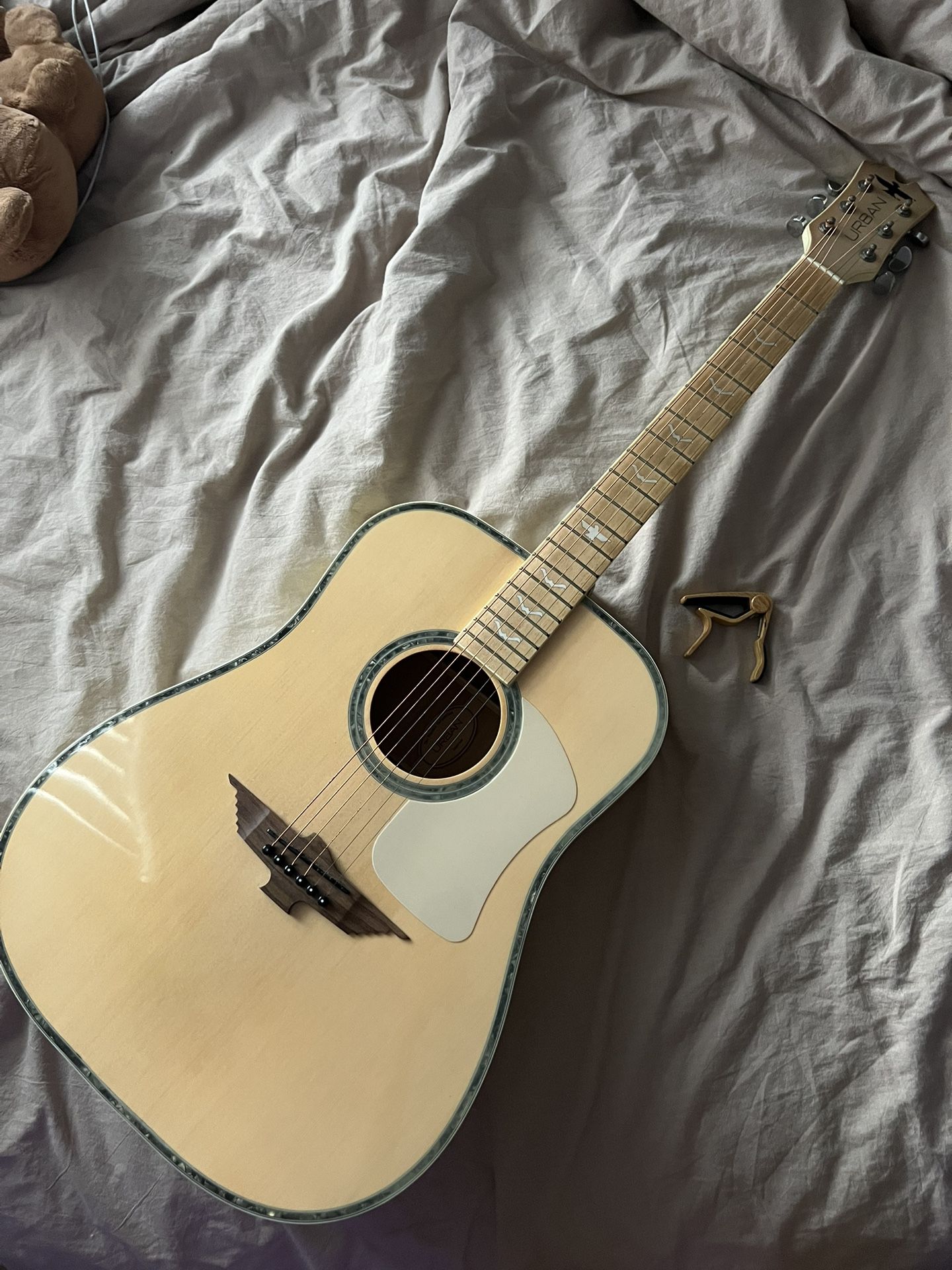 Keith Urban Phoenix Collection - White Rain Acoustic Guitar (Import)