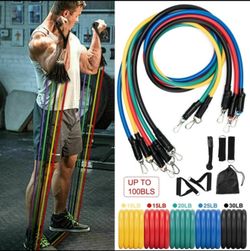 11 PC Fitness resistance bands elastic training rope set suitable