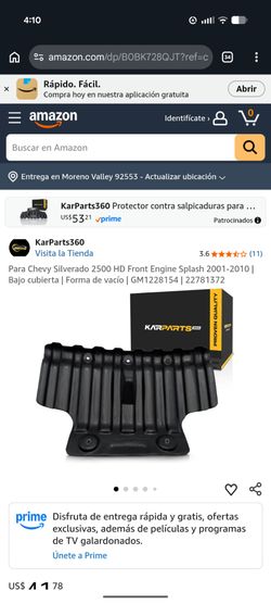 Cover Engine Under  Splash Shield Chevy 2001-2010