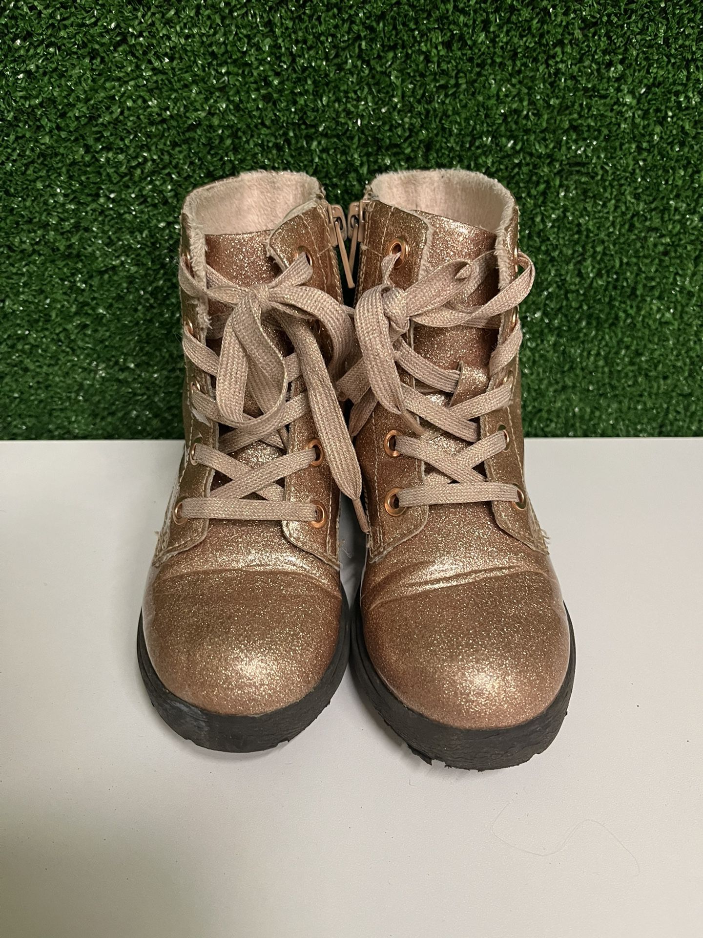 H&M Pink Sparkle Toddler Boots Size 10.5 