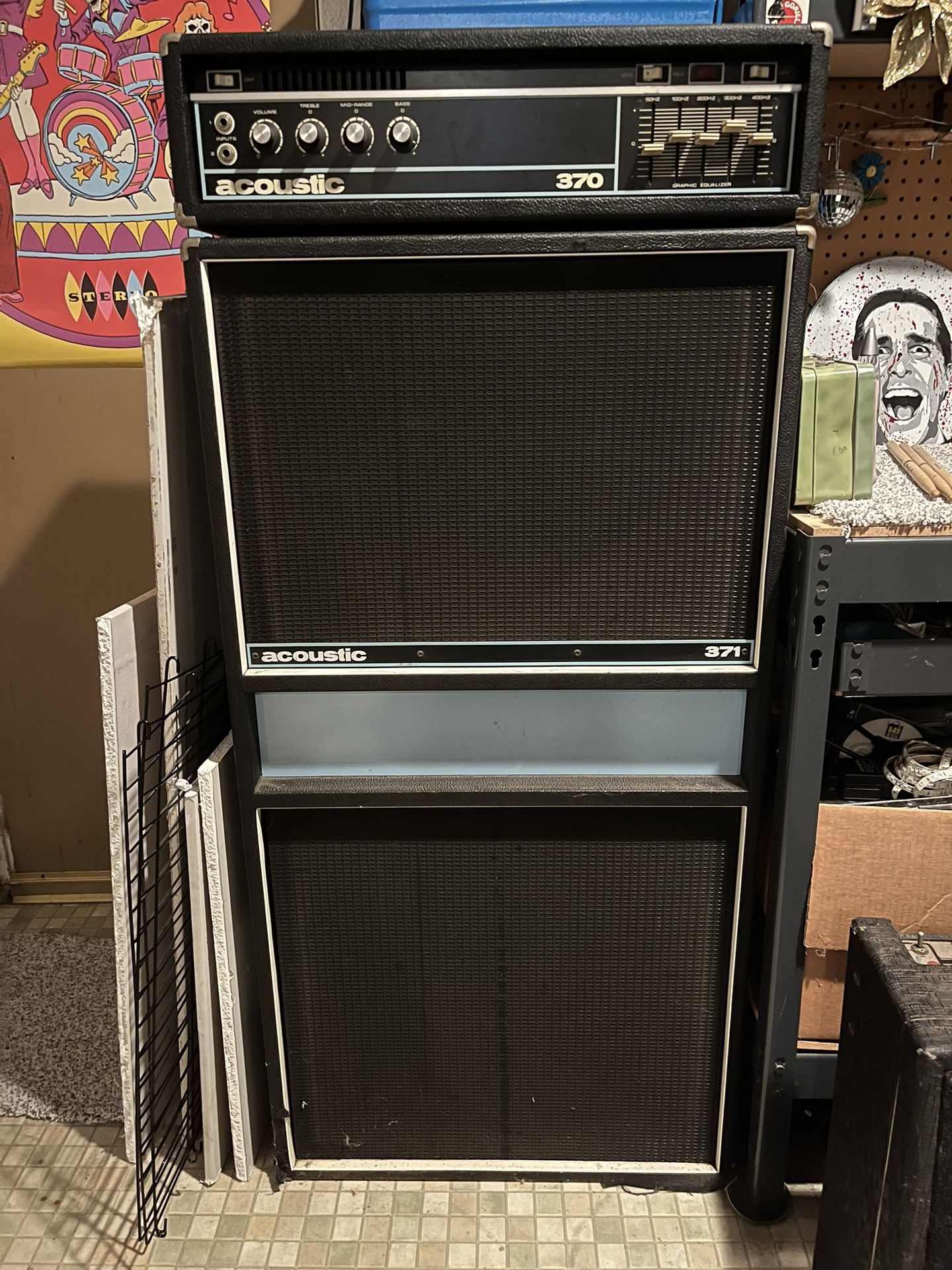 1973 Acoustic Control 370/371 Bass Amp And Cab