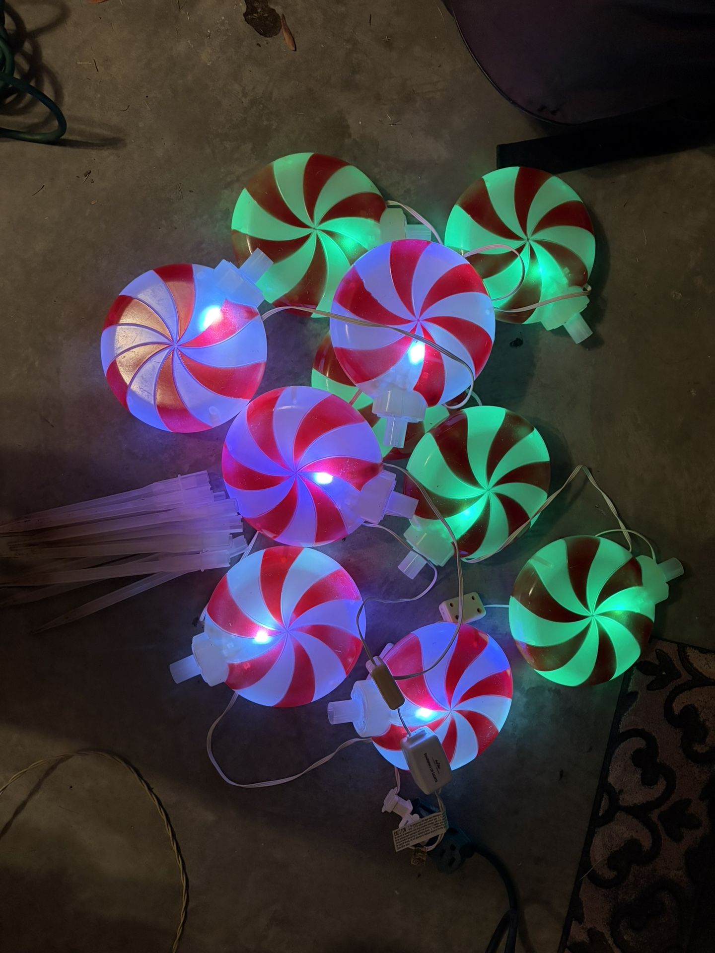 Peppermint Lollipop Lights 