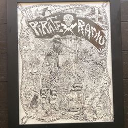  VINTAGE CUSTOM FRAMED POSTER PIRATE RADIO 2006 17x21