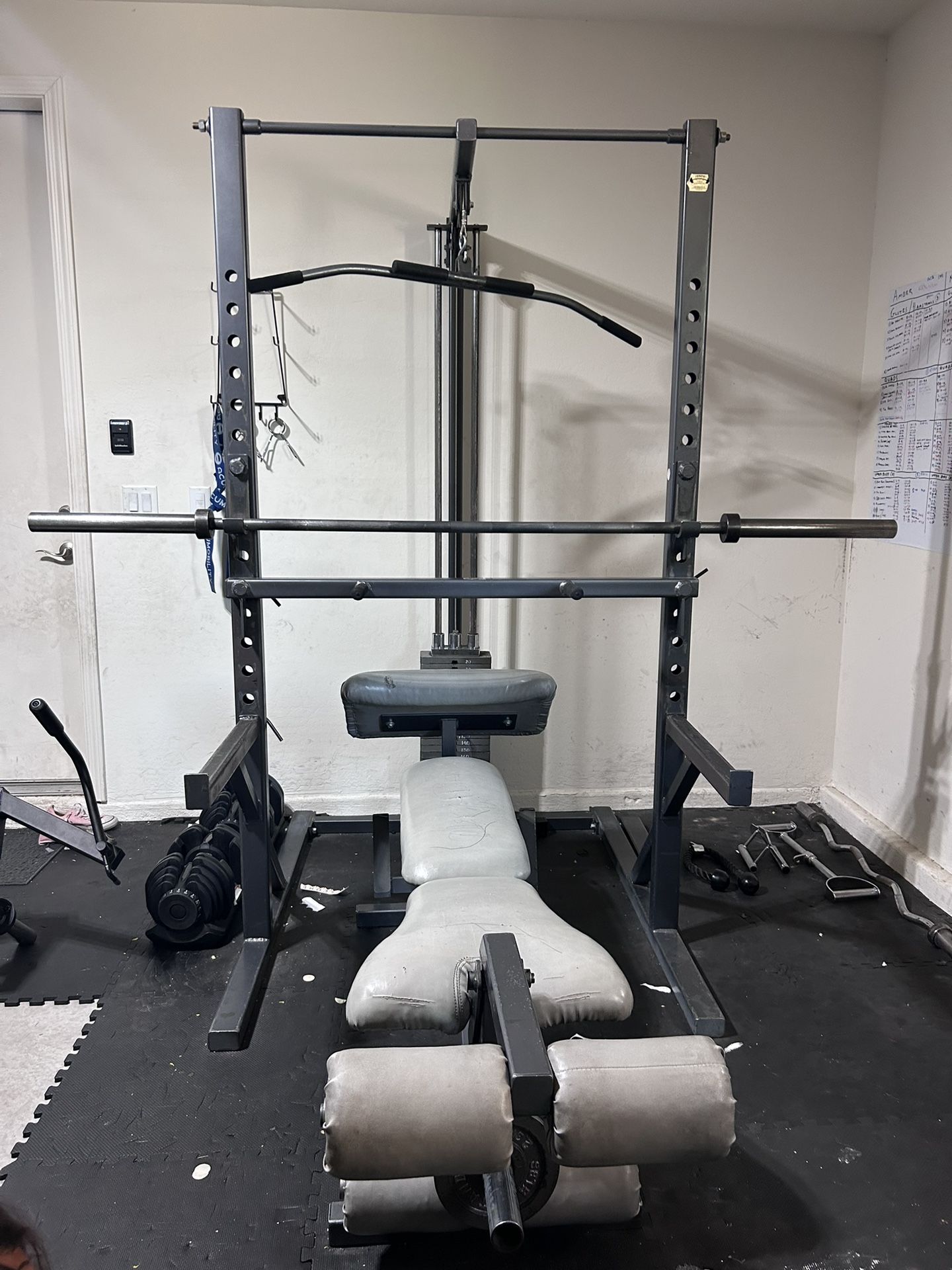 🏋️♂️ Complete Home Gym Power Rack + Cable System w/ Weight Stack – $1500 OBO (Henderson, NV)