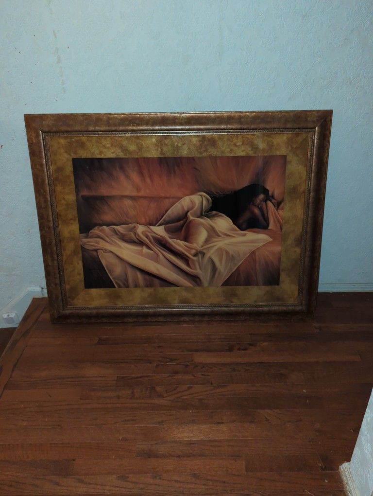 Bedroom Art In Custom Glass Frame