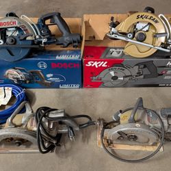 Skil And Bosch Worm Drive Saws - 4 Saws