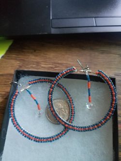 Beaded hoop earrings