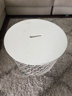 White Wire Basket Coffee Table