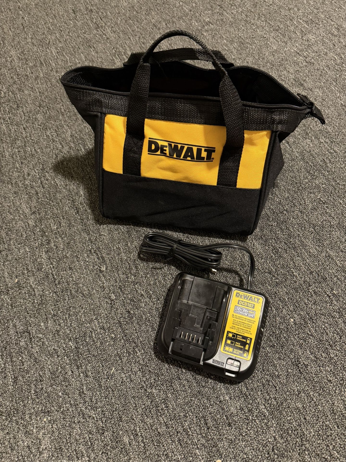 Dewalt Charger And Small Contractor Bag $45 All