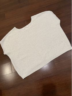 Jessica Simpson Light Cream Cropped Knit Tank