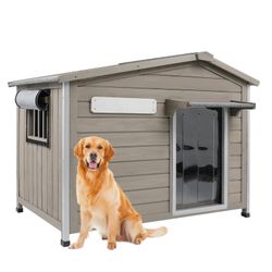 Large Dog House（40.2"L ） Metal-Reinforced Chew-Proof Rainproof