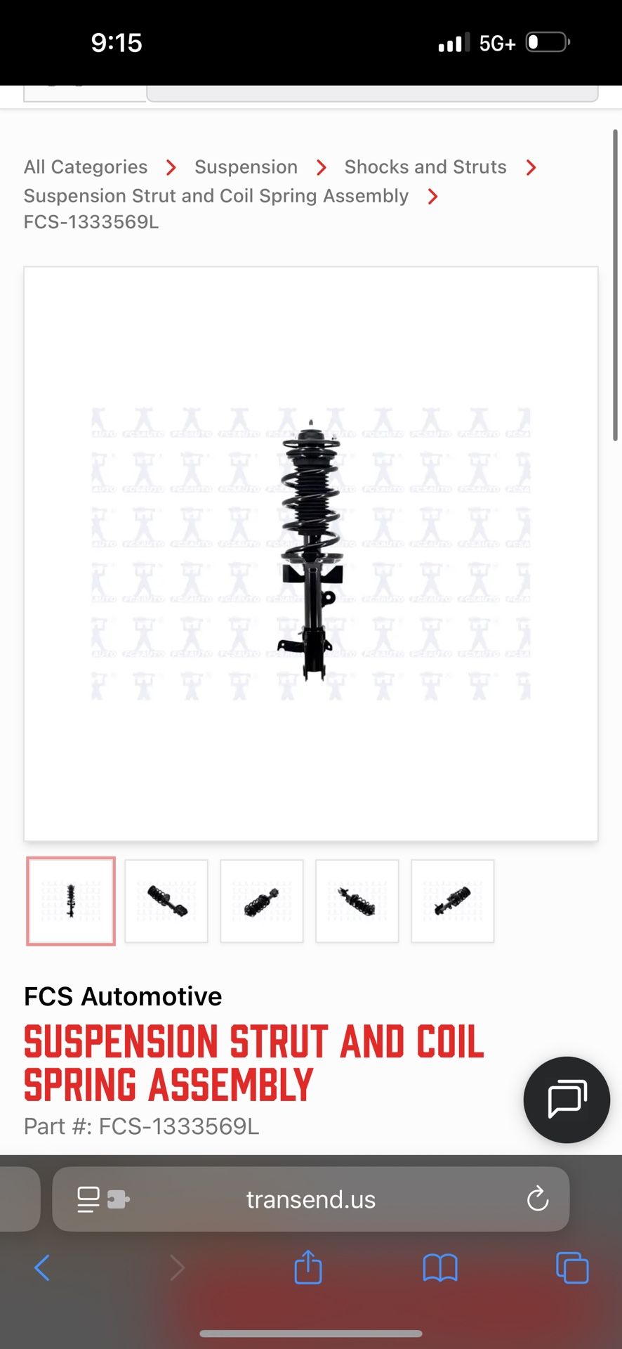 Suspension Strut and Coil Spring Assembly
