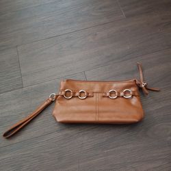 Carmel Brown Wristlet Purse 