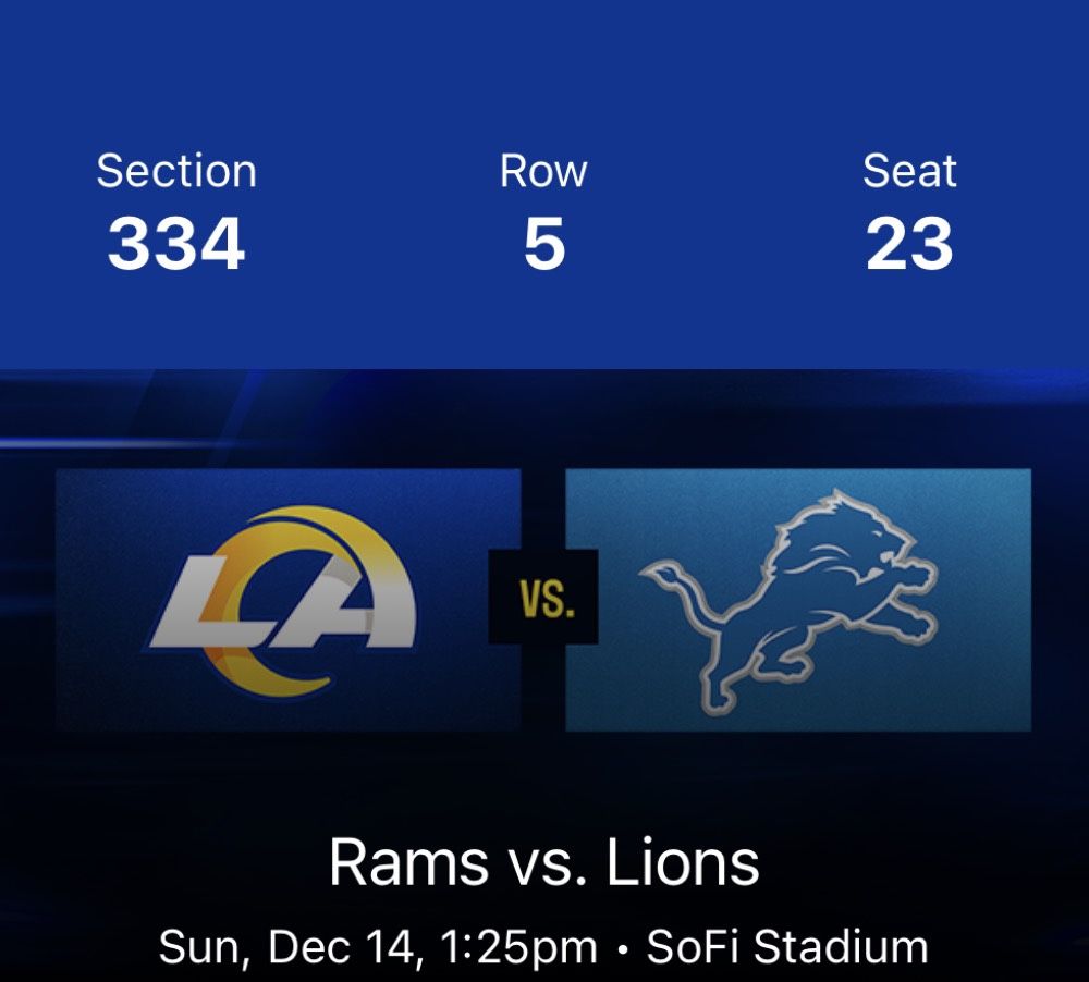 RAMS VS LIONS