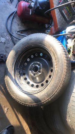 Temporary Use Only Spare Tire with Steel Rim