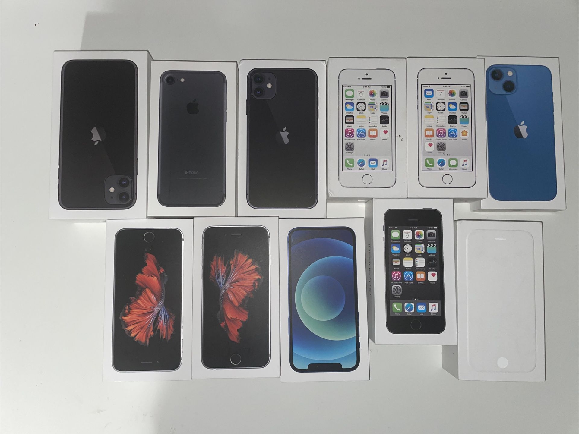 Lot Of 11 iPhone Boxes Only Empty iPhone 6s iPhone 5s Original 