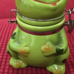 Ceramic Frog Container