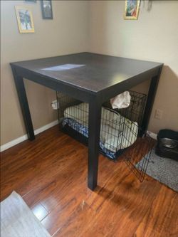 Dark Brown Square Dining Table