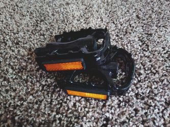 (2) Black Metal Bicycle Pedal Grip Bike Street Ebike Road Mountain