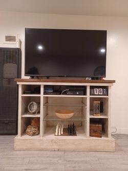 Real wood designer made TV stand