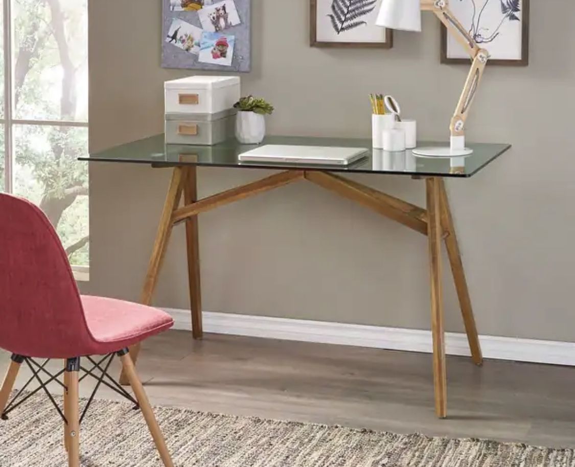 Mid Century Modern Glass Desk