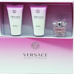 New Versace Bright Crystal 3-Piece Miniature Set