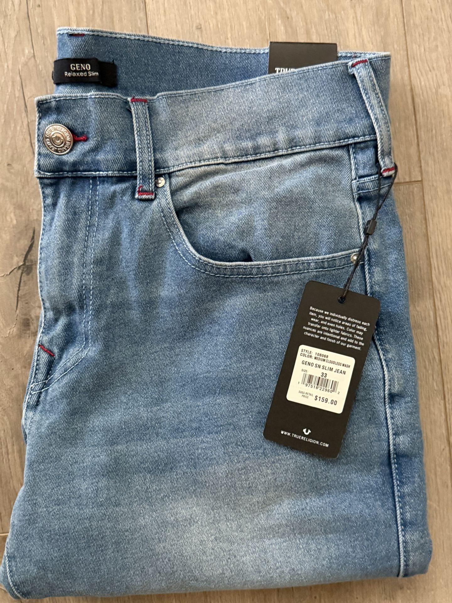 True Religion Geno SN Men's Relaxed Slim Jeans Pants